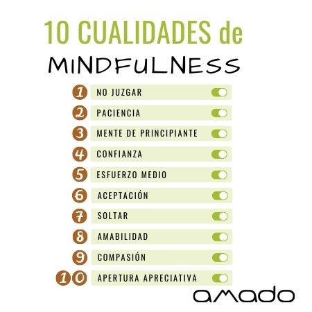 Destacada diez cualidades mindfulness