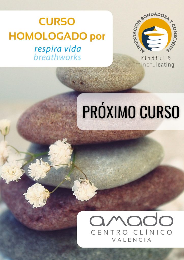 Información de calidad de los próximos cursos de mindfuleating en Valencia, sello respiravida.
